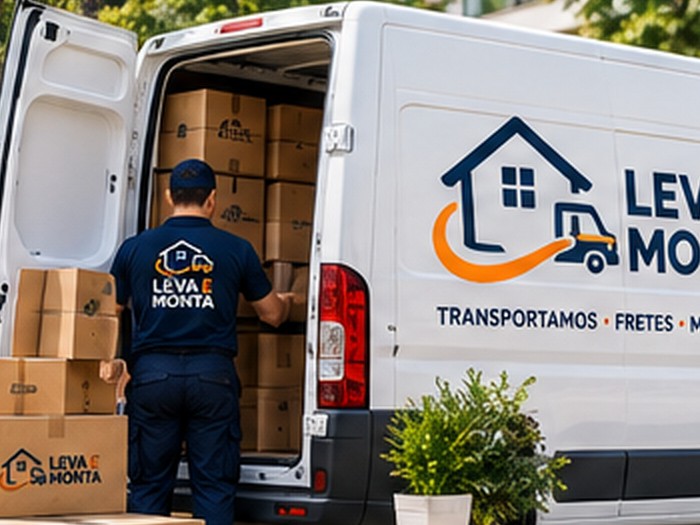 Van being loaded with boxes and protected items